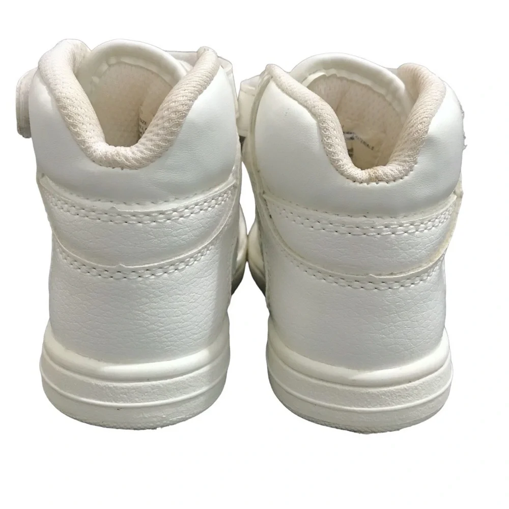 The Children’s Place White High Top Hook and Loop Lace Up Sneakers EUC